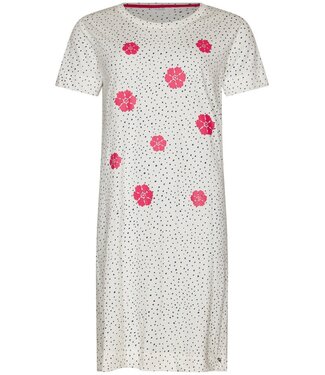 Rebelle ladies short sleeve organic cotton nightddress dotty flower