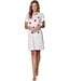 ladies short sleeve organic cotton nightddress dotty flower