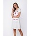 ladies short sleeve organic cotton nightddress dotty flower
