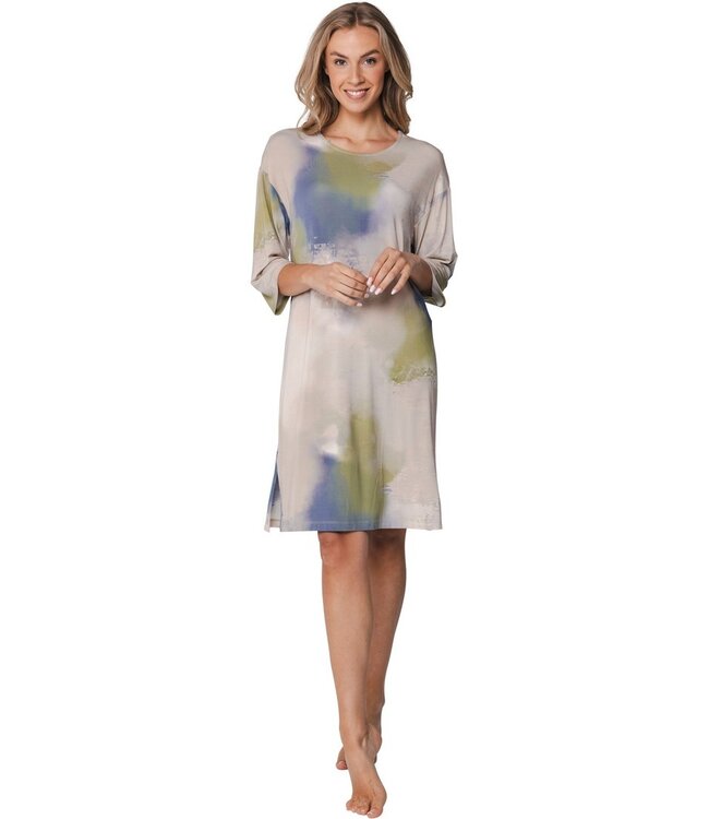modal-elastaan home-lounge dames nachthemd met 3/4 mouwen Fashion Art