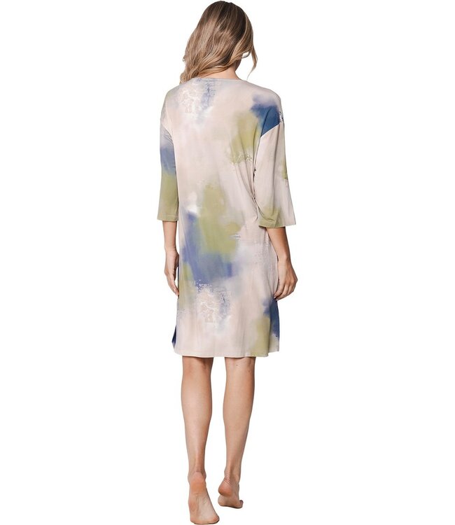 ladies 3/4 sleeve modal-elastane home-lounge nightdress fashion art