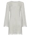 white long flared sleeve see-through beach dress lacey beach