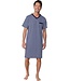 men's blue short sleeve 'v' neck cotton nightdress chain link