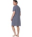 men's blue short sleeve 'v' neck cotton nightdress chain link