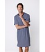 men's blue short sleeve 'v' neck cotton nightdress chain link