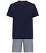 Pastunette for Men donkergrijze heren shortama van katoen met ronde hals Cool Comfort