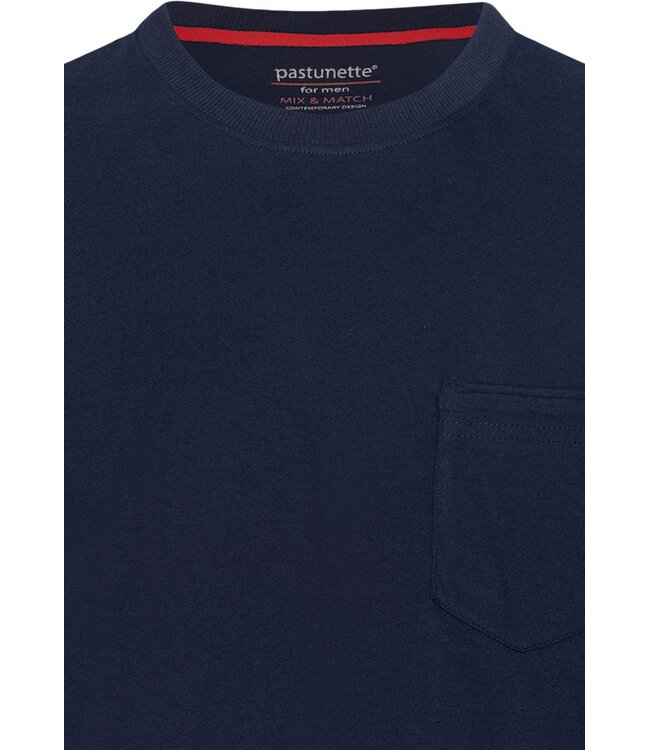 donkergrijze heren shortama van katoen met ronde hals Cool Comfort