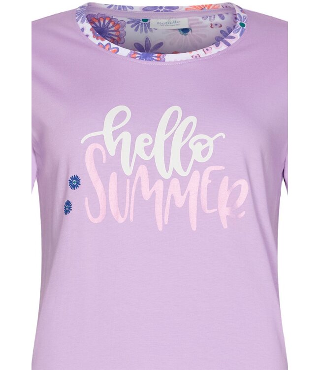 biologisch katoenen dames pyjama set korte mouw fabulously flowerly