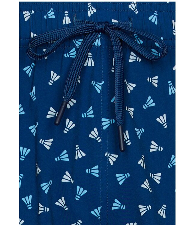 trendy blue swim shorts with elasticated tie-waist sporty swim