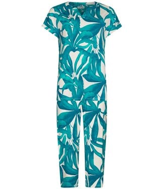 Pastunette Premium luxe viscose-elastaan dames pyjama korte mouw Sky Blue Dreams