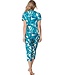 luxe viscose-elastaan dames pyjama korte mouw Sky Blue Dreams
