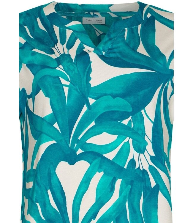 luxe viscose-elastaan dames pyjama korte mouw Sky Blue Dreams