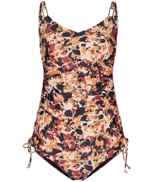 Pastunette Beach soft cup tankini set with adjustable straps sunshine flower