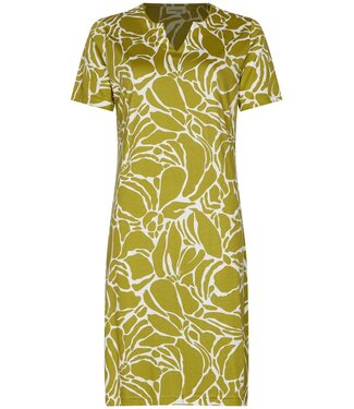 Pastunette Premium ladies short sleeve cotton-modal nightdress pretty green flower