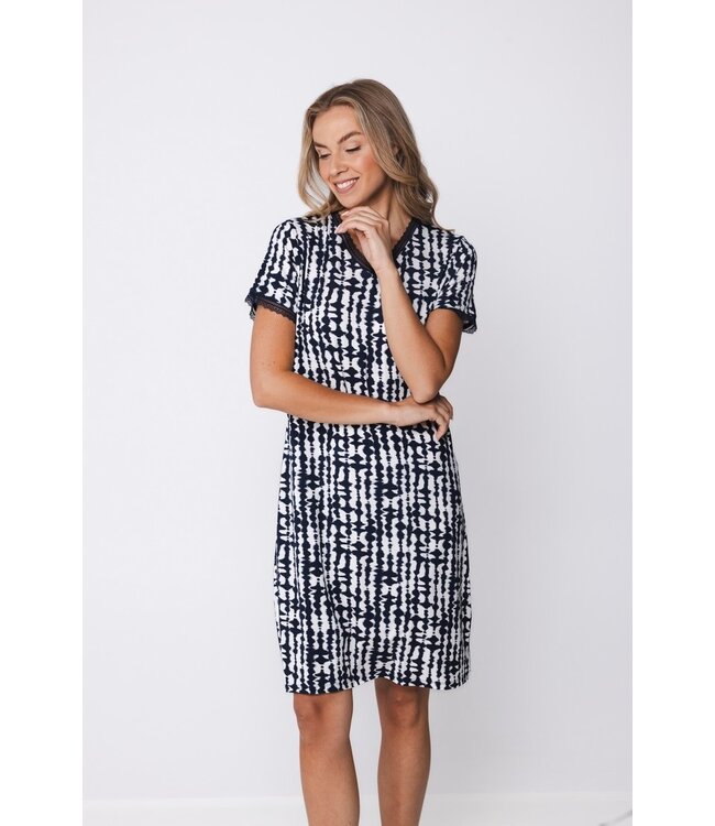 luxe viscose dames nachthemd met korte mouwen Arty Fashion