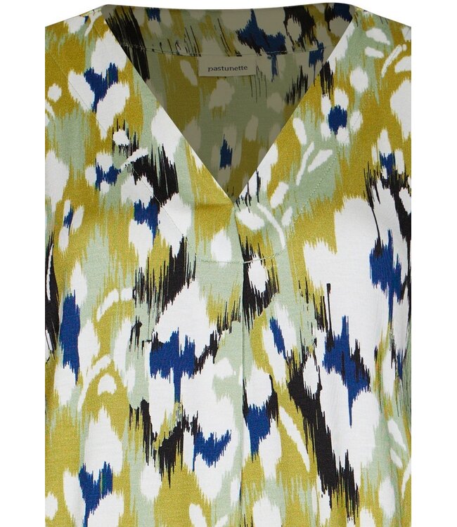 green short sleeve viscose beachdress with pleat sea bloom