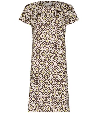 Pastunette ladies short sleeve organic cotton nightdress aztec flower