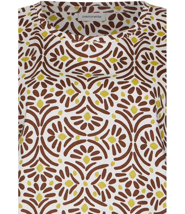 ladies short sleeve organic cotton nightdress aztec flower