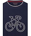 men's blue 100% cotton shorty set with round neck bike race