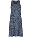 Donkerblauwe mouwloze dames strandjurk Leafy Ocean