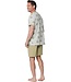 men's green 'v' neck cotton shorty set palm holiday