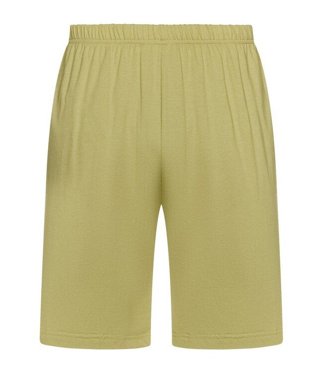 men's green 'v' neck cotton shorty set palm holiday