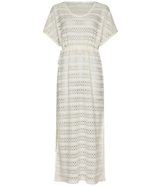 Pastunette Beach long off white short sleeve see-through beach dress chic crochet