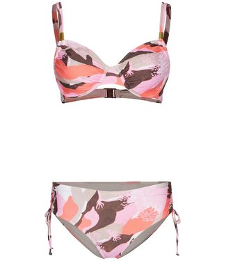 Pastunette Beach underwired bikini set with adjustable straps paradise pink