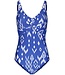 Blauw badpak met soft cups, powernet en verstelbare bandjes Ocean Blue