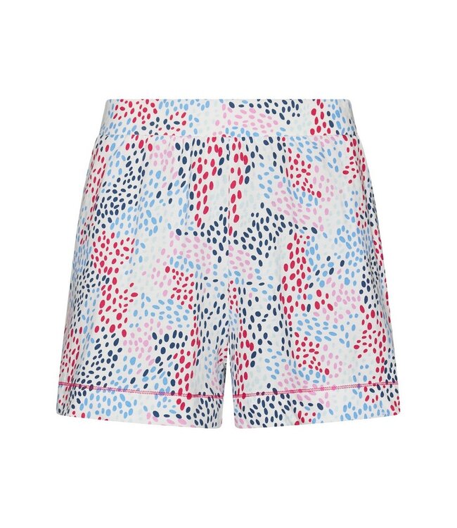 biologisch katoenen dames v-hals shortama korte mouw dotty swirl