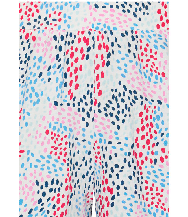 biologisch katoenen dames v-hals shortama korte mouw dotty swirl