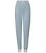 ladies pale blue velvet home-lounge suit with zip velvet blue stripes
