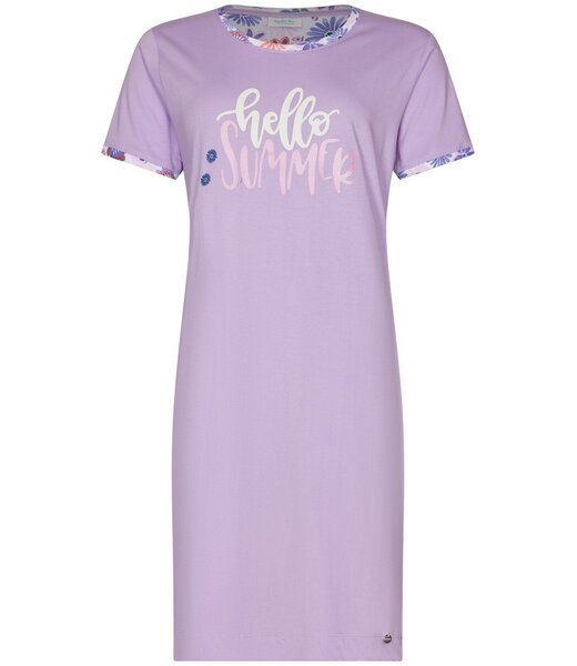 Rebelle biologisch katoenen dames nachthemd korte mouw fabulously flowerly