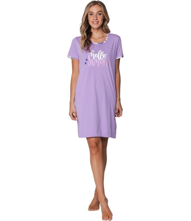 short sleeve organic cotton nightdress fabulously flowerly summer