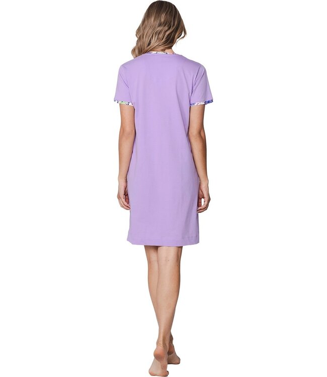 short sleeve organic cotton nightdress fabulously flowerly summer