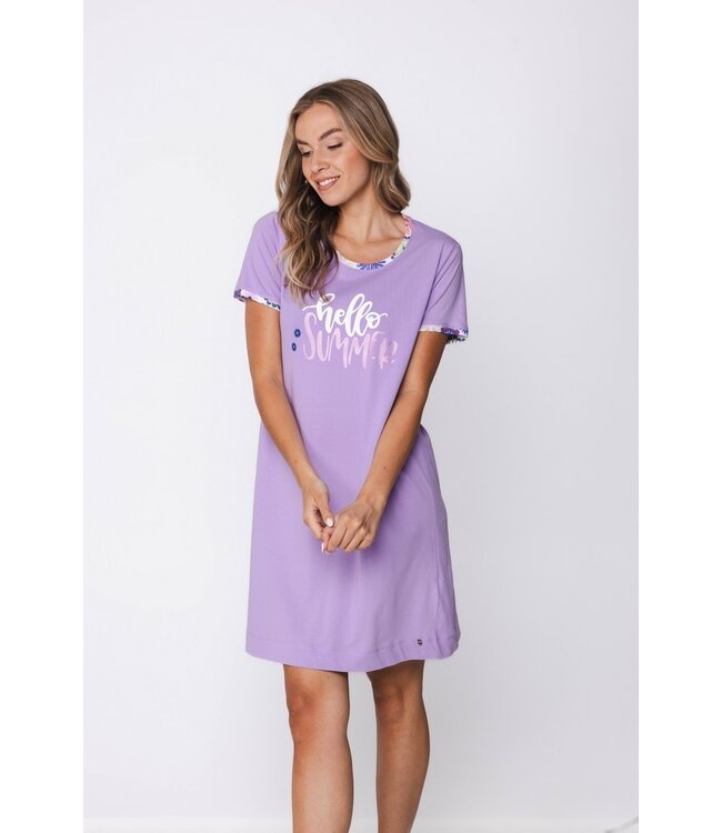 short sleeve organic cotton nightdress fabulously flowerly summer