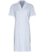 Pastunette ladies short sleeve full button cotton nightdress blue stripes