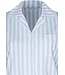 katoenen doorknoop dames nachthemd korte mouw Blue Stripes