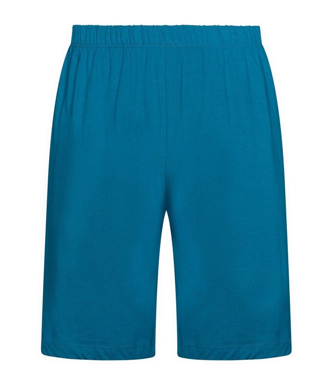 zeeblauwe katoenen heren shorty set v-hals Hawaiian Holiday