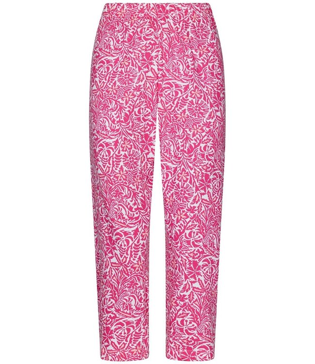 biologisch katoenen pyjama set korte mouw met knopen Coral Flowers