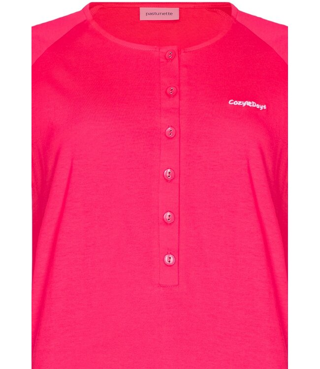 organic cotton short sleeve pyjama set with buttons coral flowers