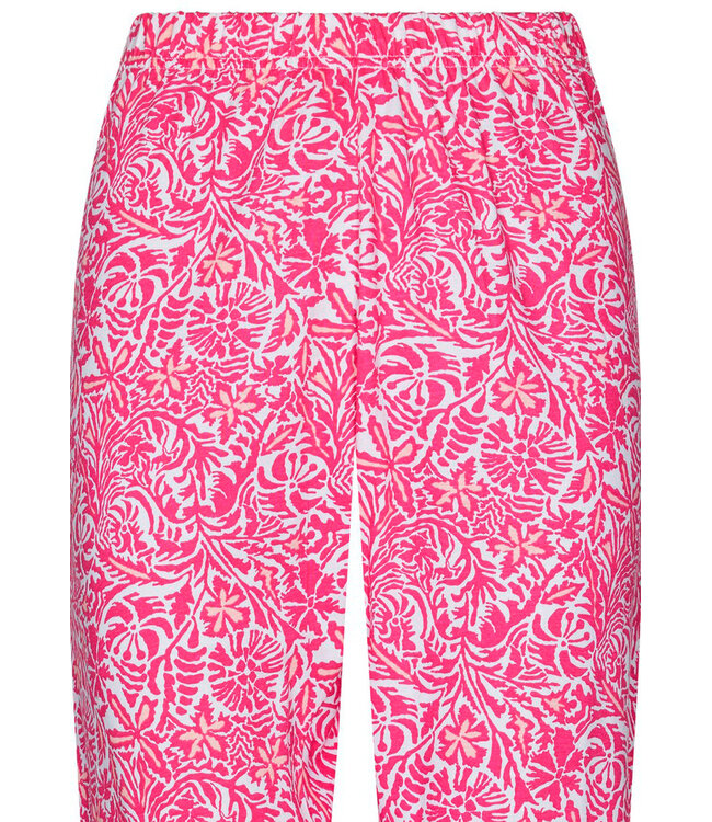 organic cotton short sleeve pyjama set with buttons coral flowers