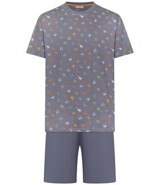 Pastunette for Men men's trendy grey cotton shorty set with round neck sport it up