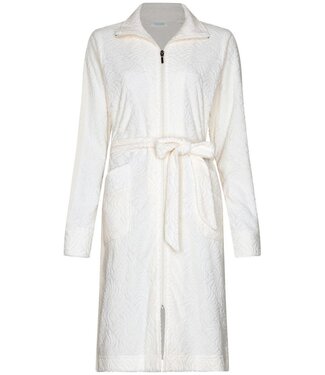 Rebelle katoen badstof jacquard dames badjas met rits fabulous beach flower