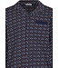 blauwe katoenen heren doorknoop pyjama Groovy Geometric