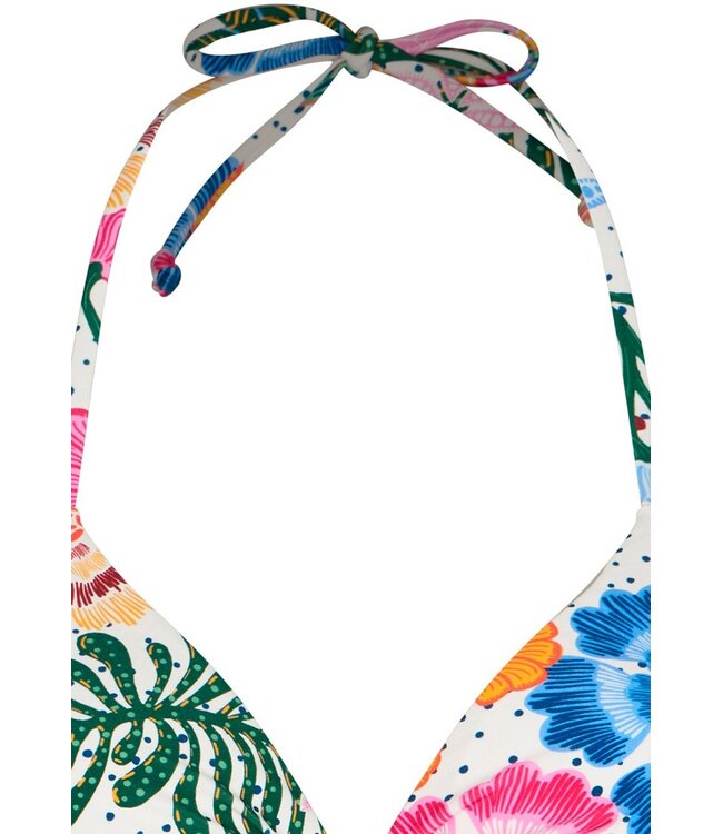 soft cup triangel halter bikini tropical flower