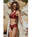v neck soft cup bikini with adjustable straps bronze tan shimmer