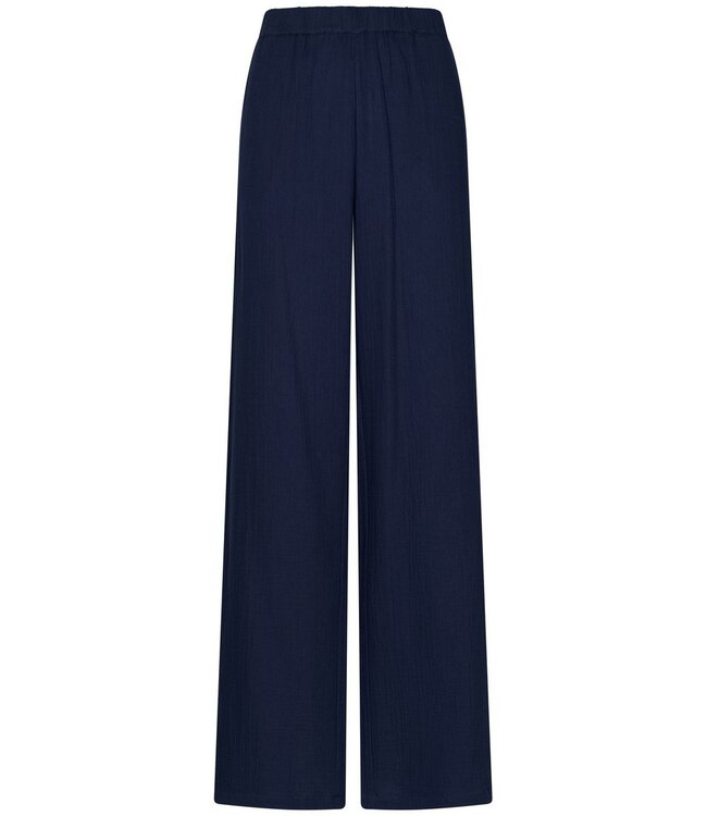 blauw katoenen dames home-lounge huispak korte mouwen Home Comfort