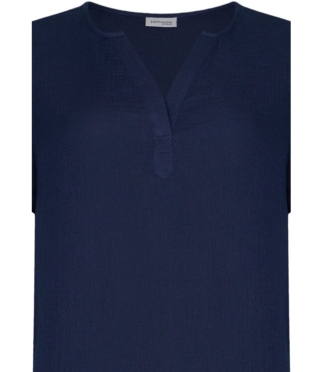 blauw katoenen dames home-lounge huispak korte mouwen Home Comfort