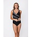 black soft cup v neck swimsuit with powernet pebble beach